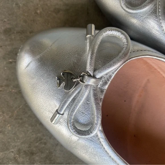 Kate Spade Metallic Silver Leather Footwear 8 - Picture 5 of 7